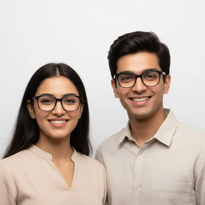 iDom Eyeglasses Full Rim Square Clip on For Men & Women 471838