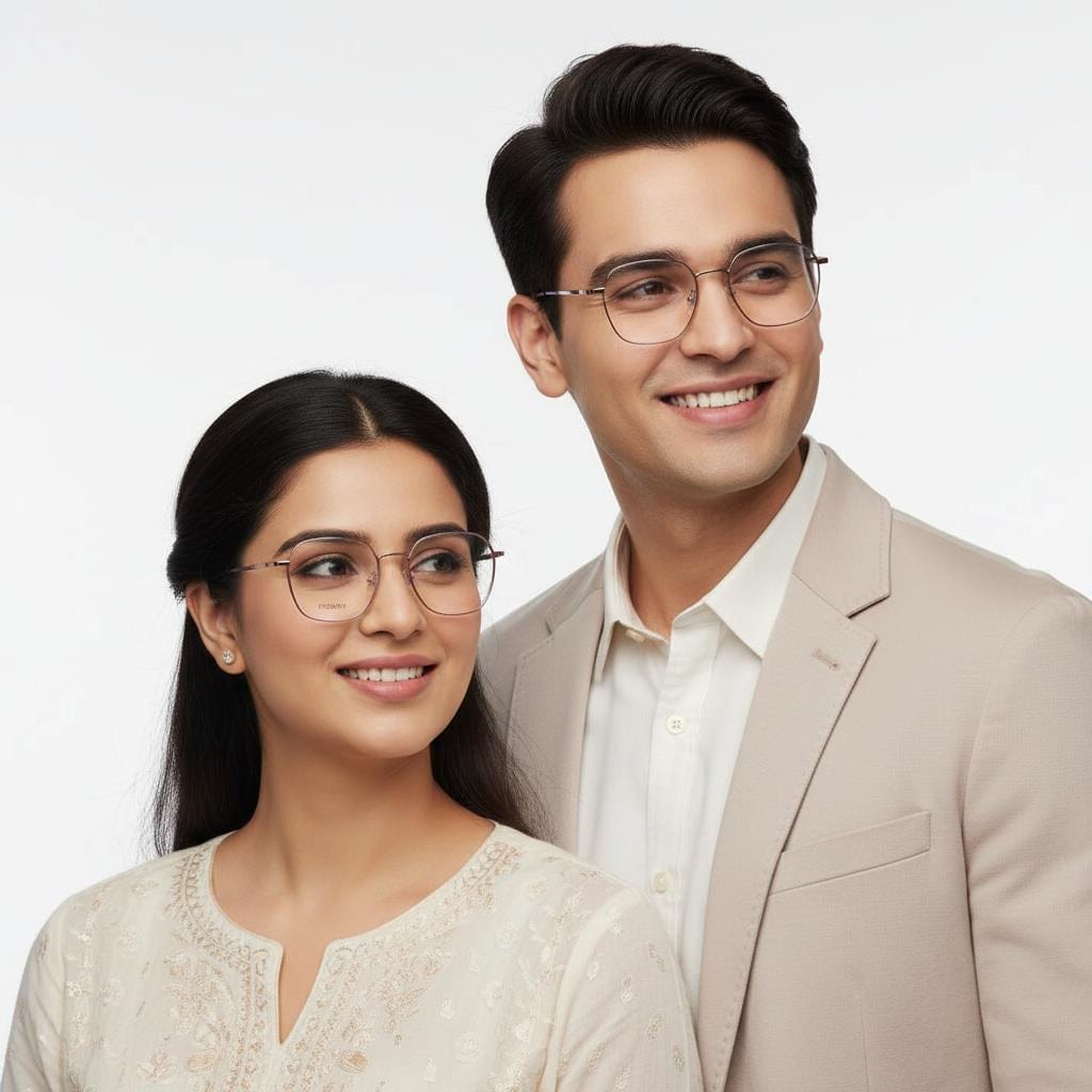 iDom Eyeglasses Full Rim Square Geometric For Men & Women 256187