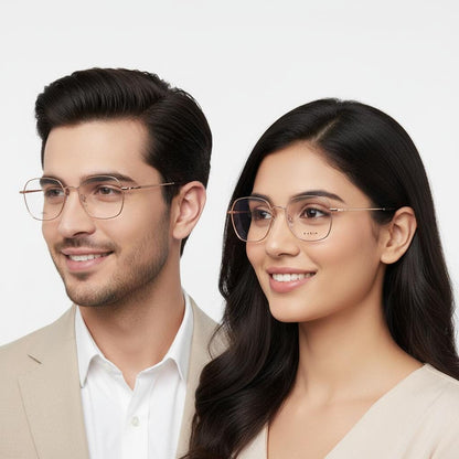 iDom Eyeglasses Full Rim Square Geometric For Men & Women 362054