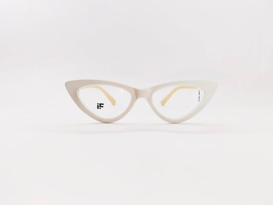 iDom Eyeglasses Full Rim White Cat-Eye-Wear For Kids MK043C38