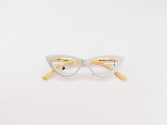 iDom Eyeglasses Full Rim White Cat-Eye-Wear For Kids MK043C38