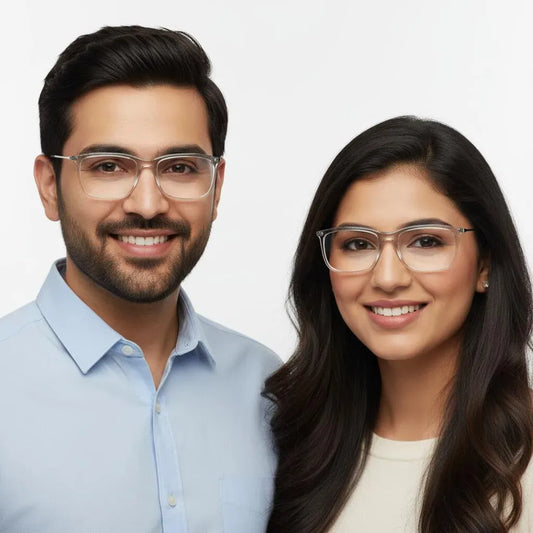 iDom Eyeglasses Full Rim White Transparent Eye Wear For Men & Women 191556