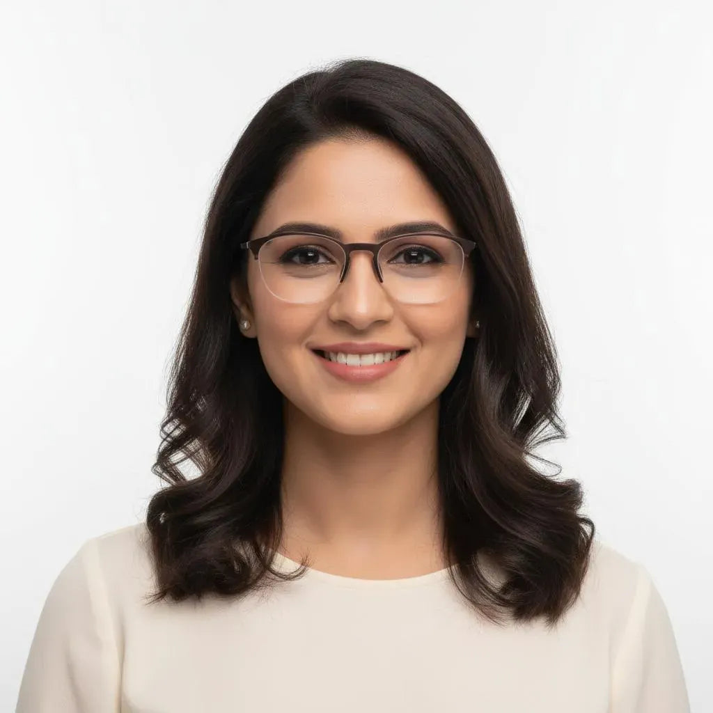 iDom Eyeglasses Half Frame Square Specs For Women 183877