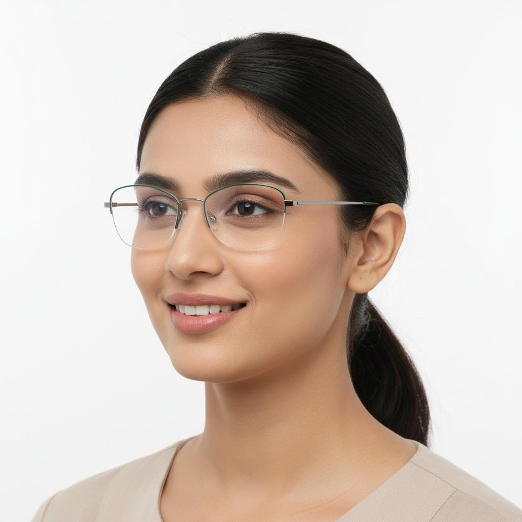 iDom Eyeglasses Half Rim Butterfly Shape For Women 280705
