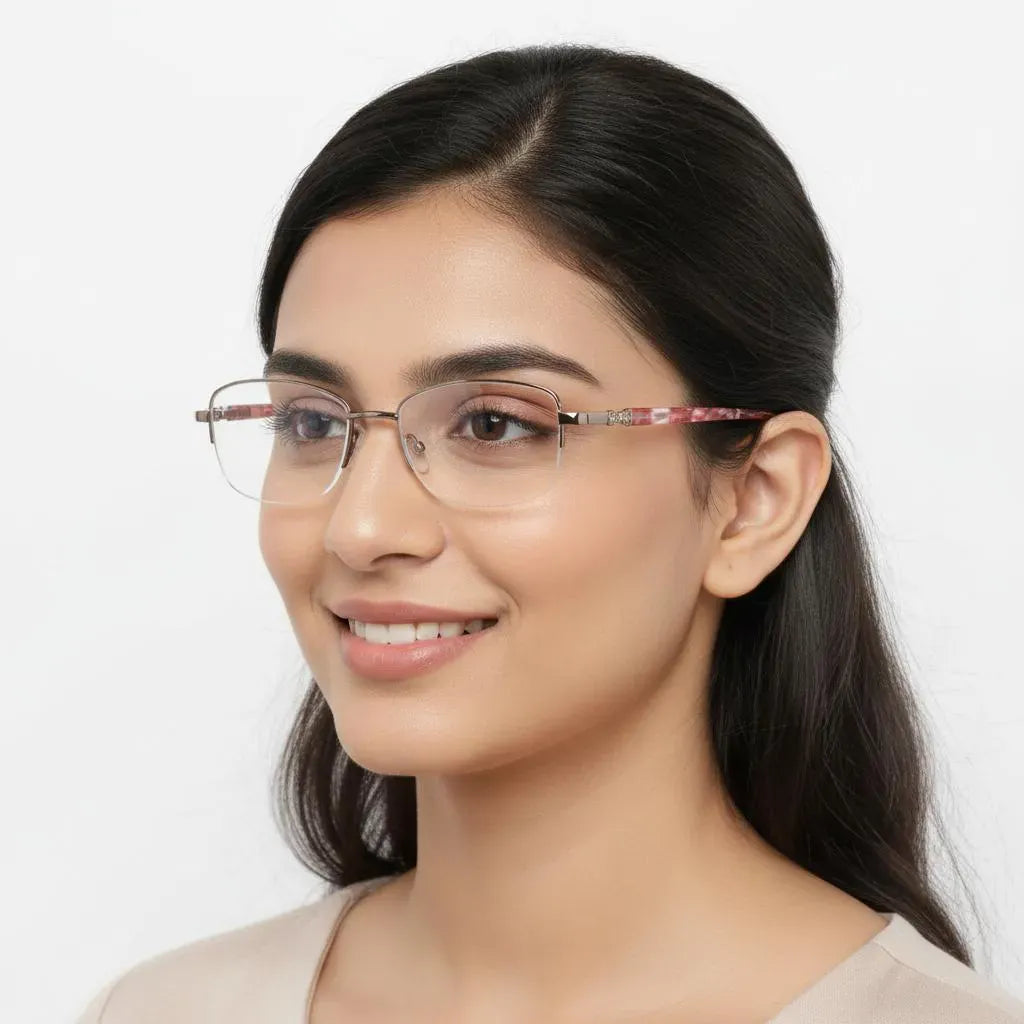 iDom Eyeglasses Half Rim Cat-Eye Shape For Women 174680