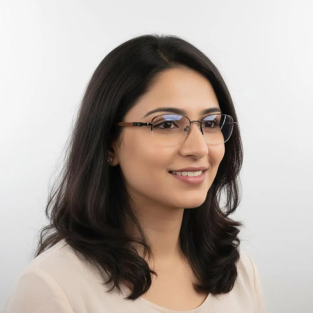 iDom Eyeglasses Half Rim Oval Specs For Women 179160