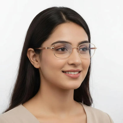 iDom Eyeglasses Half Rim Oval Specs For Women 232398