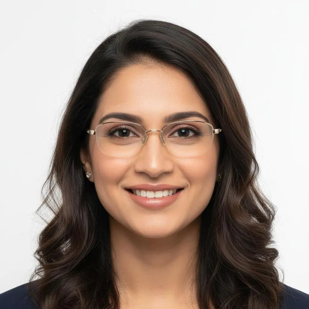 iDom Eyeglasses Half Rim Oval Specs For Women 327367