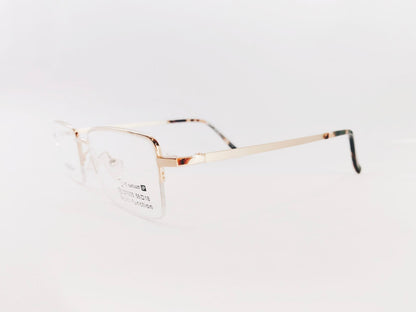 iDom Eyeglasses Half Rim Rectangle Clip on For Men 87D7005