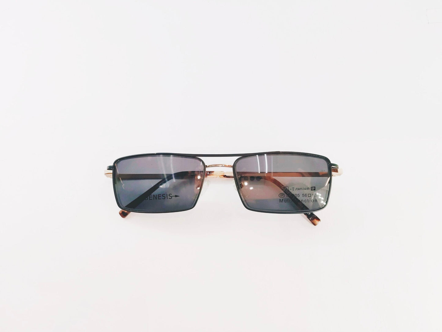 iDom Eyeglasses Half Rim Rectangle Clip on For Men 87D7005