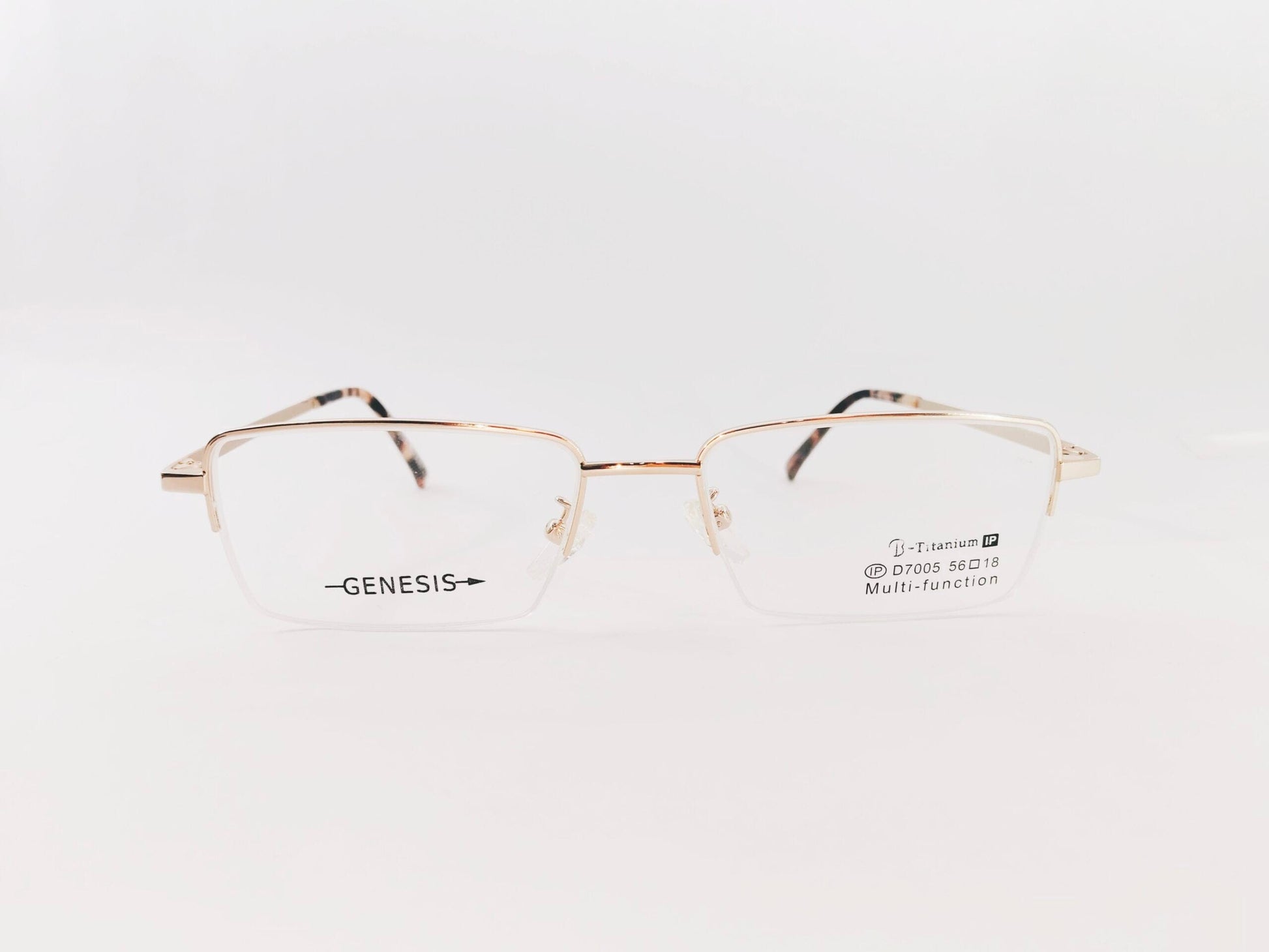 iDom Eyeglasses Half Rim Rectangle Clip on For Men 87D7005