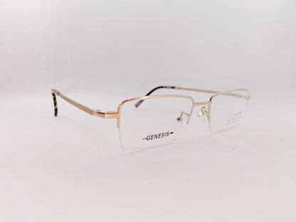 iDom Eyeglasses Half Rim Rectangle Clip on For Men 99887