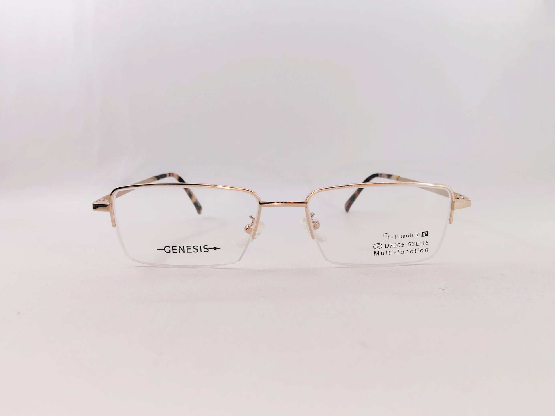 iDom Eyeglasses Half Rim Rectangle Clip on For Men 99887