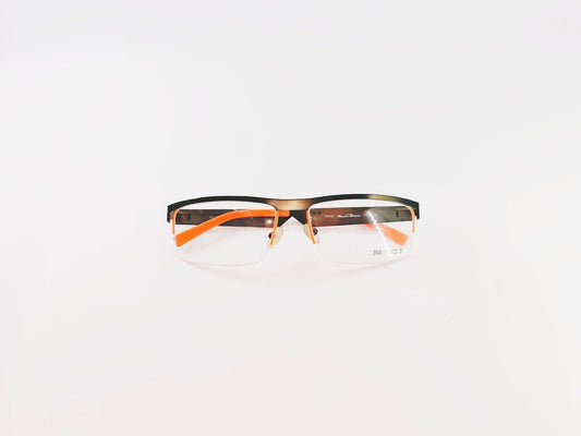 iDom Eyeglasses Half Rim Rectangle For Men 75F384