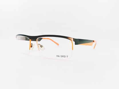 iDom Eyeglasses Half Rim Rectangle For Men 75F384