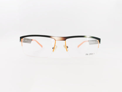iDom Eyeglasses Half Rim Rectangle For Men 75F384
