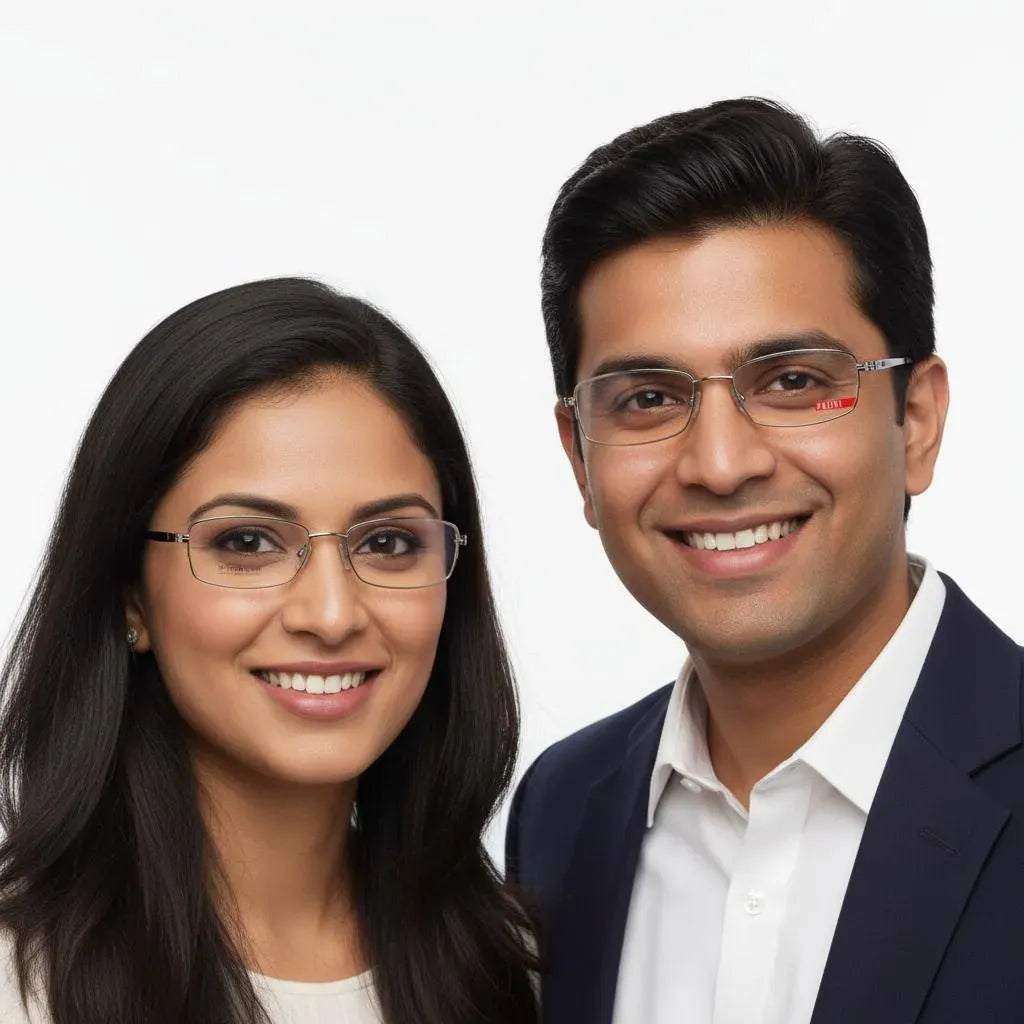 iDom Eyeglasses Half Rim Rectangle For Men & Women 190512