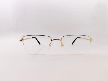 iDom Eyeglasses Half Rim Rectangle Shape for Men 221235