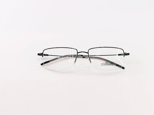 iDom Eyeglasses Half Rim Rectangle Shape For Men 222401