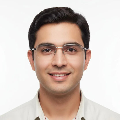 iDom Eyeglasses Half Rim Rectangle Shape for Men 328334