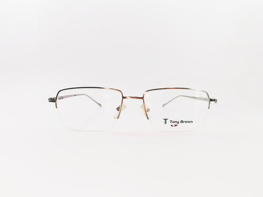 iDom Eyeglasses Half Rim Rectangle Shape for Men 328432
