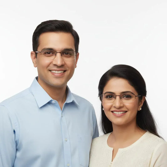 iDom Eyeglasses Half Rim Rectangle Shape for Men & Women 142373