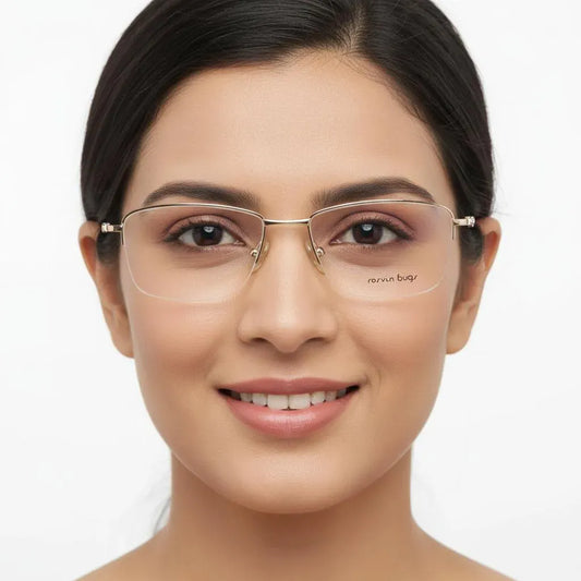 iDom Eyeglasses Half Rim Rectangle Shape for Women 214894
