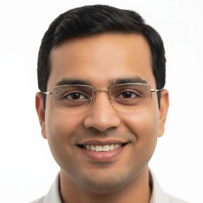 iDom Eyeglasses Half Rim Rectangle Specs For Men 148062