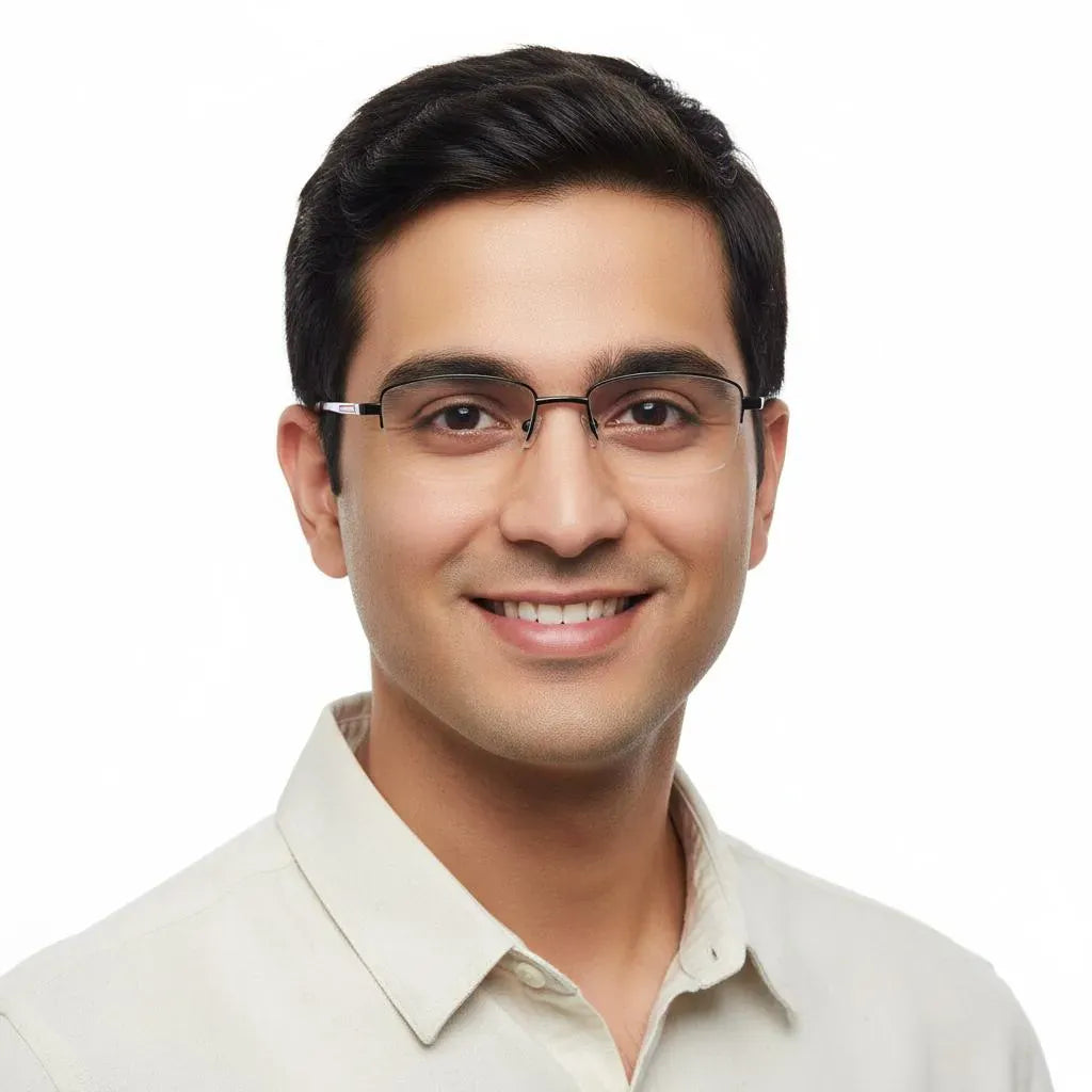 iDom Eyeglasses Half Rim Rectangle Specs for Men 283433