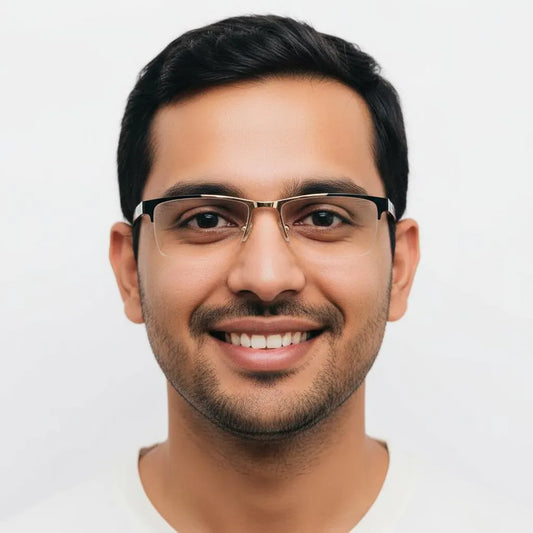 iDom Eyeglasses Half Rim Rectangle Specs For Men 305344