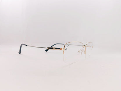 iDom Eyeglasses Half Rim Rectangle Specs For Men 359857