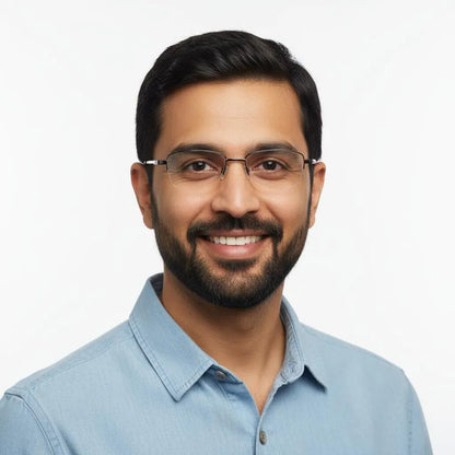 iDom Eyeglasses Half Rim Rectangle Specs for Men 646692