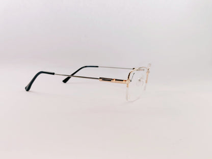 iDom Eyeglasses Half Rim Rectangle Specs for Men & Women 246515