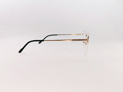iDom Eyeglasses Half Rim Square Specs for Men 164172