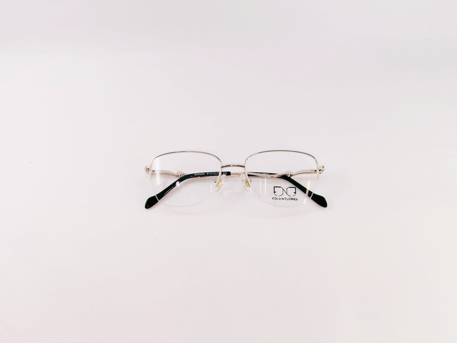 iDom Eyeglasses Half Rim Square Specs for Women 82958W
