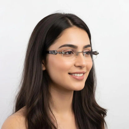 iDom Eyeglasses Rimless Butterfly Shape For Women 131107