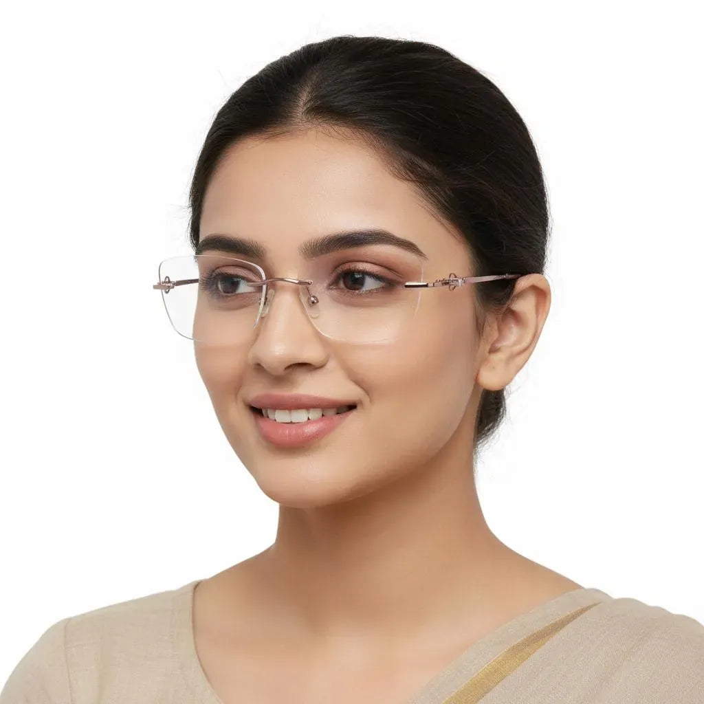 iDom Eyeglasses Rimless Butterfly Shape For Women 152536