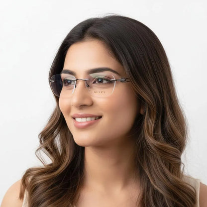 iDom Eyeglasses Rimless Butterfly Shape For Women 289810