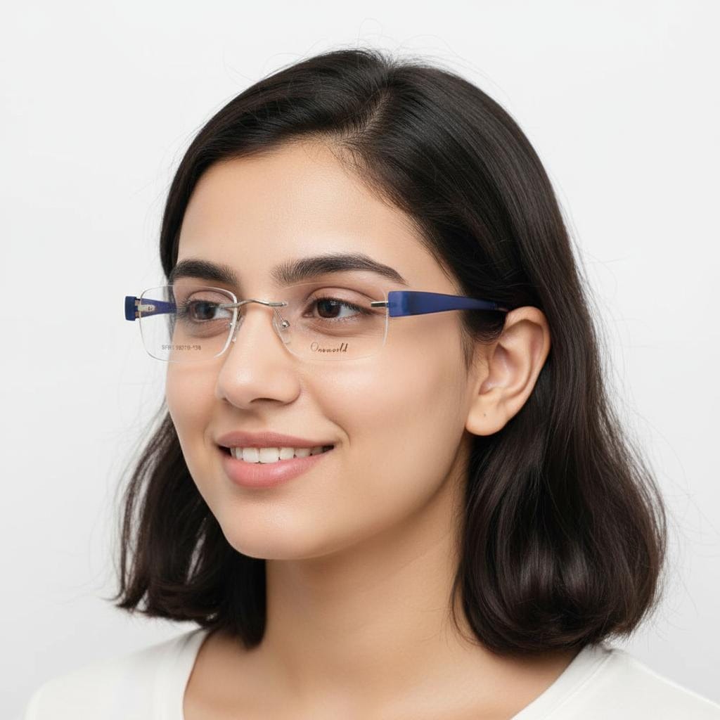 iDom Eyeglasses Rimless Butterfly Shape For Women 352138