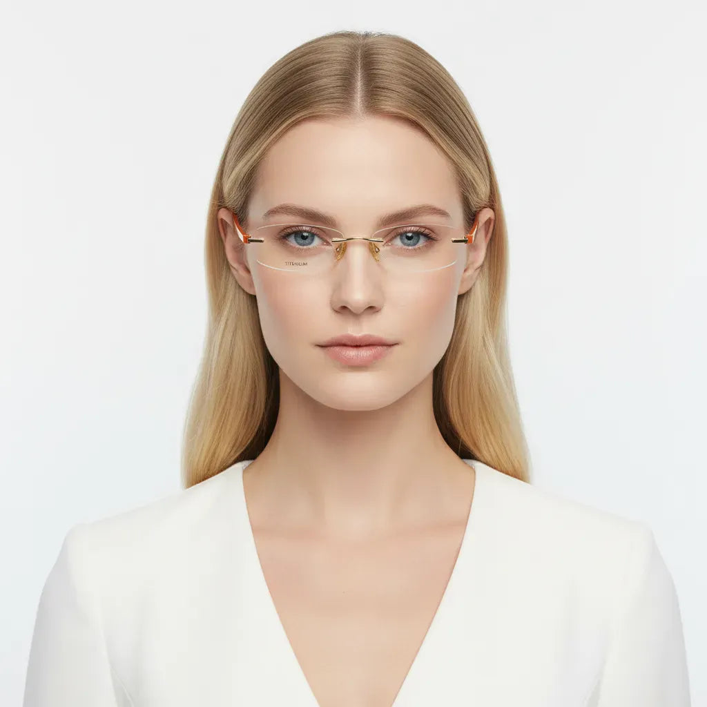 iDom Eyeglasses Rimless Butterfly Shape For Women 520188