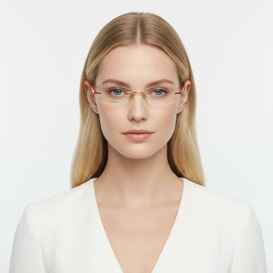 iDom Eyeglasses Rimless Butterfly Shape For Women 520188