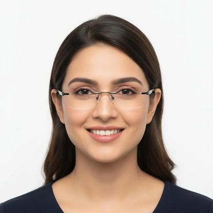 iDom Eyeglasses Rimless Butterfly Specs For Women 373397