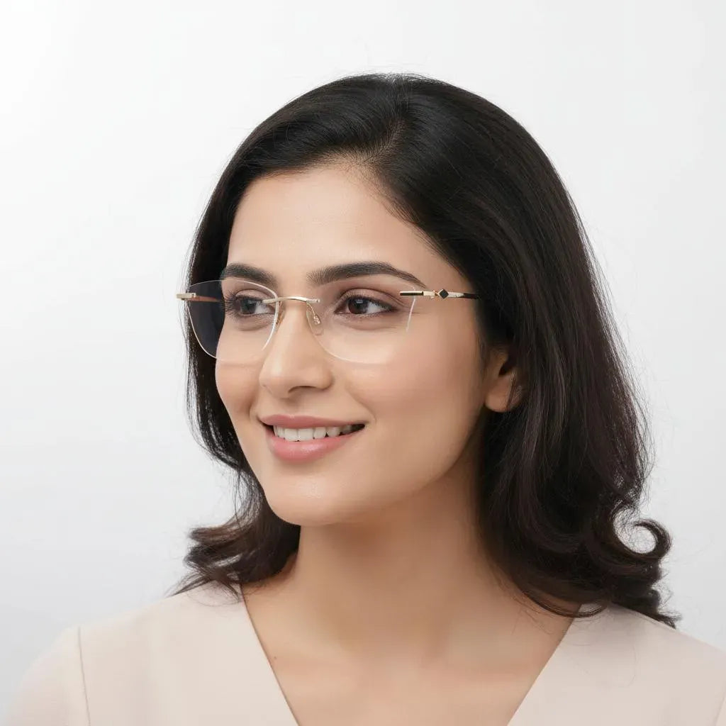 iDom Eyeglasses Rimless Cat-Eye Shape For Women 171162