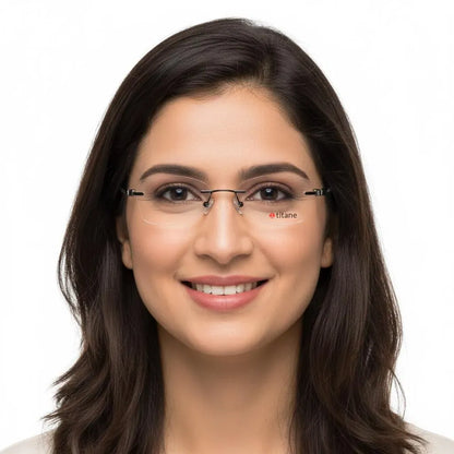 iDom Eyeglasses Rimless Cat-Eye Shape For Women 893854