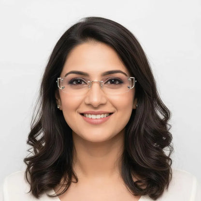 iDom Eyeglasses Rimless Cat-Eye Specs For Women 251145