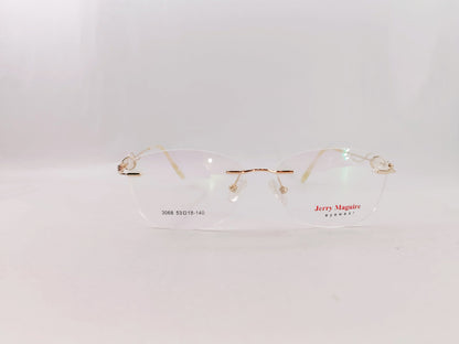 iDom Eyeglasses Rimless Oval Specs For Women 310003