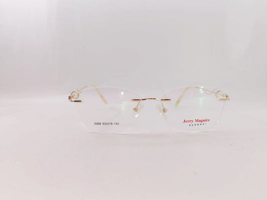 iDom Eyeglasses Rimless Oval Specs For Women 310003