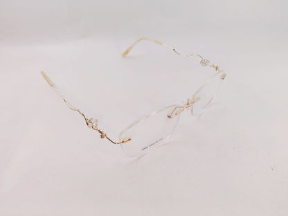 iDom Eyeglasses Rimless Oval Specs For Women 310003