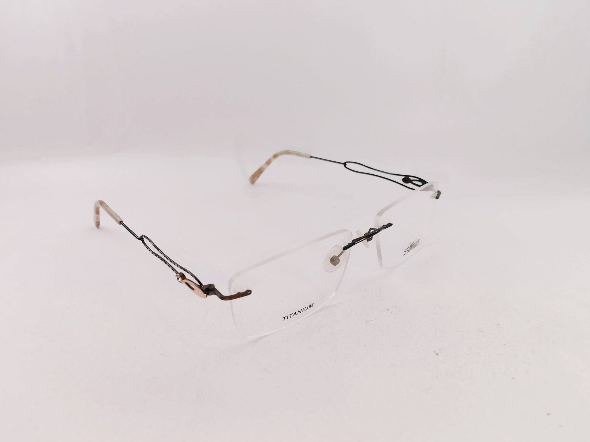 iDom Eyeglasses Rimless Rectangle Specs For Men 106679