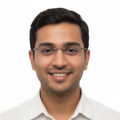 iDom Eyeglasses Rimless Rectangle Specs For Men 106679